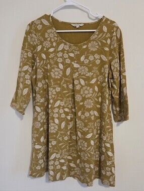 Seasalt Cornwall Mustard Yellow Floral Arusha Tunic Top